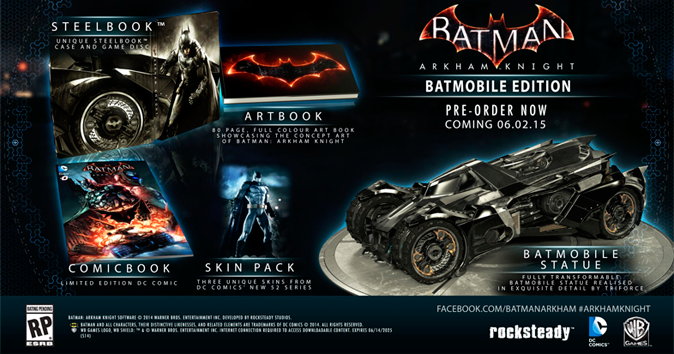 Batman: Arkham Knight’s Batmobile Edition kommer ikke