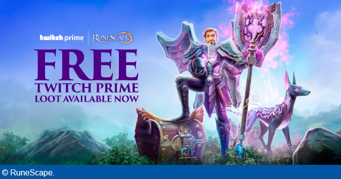 Twitch Prime members | exclusive RuneScape rewards and giveaways every month until February 2020