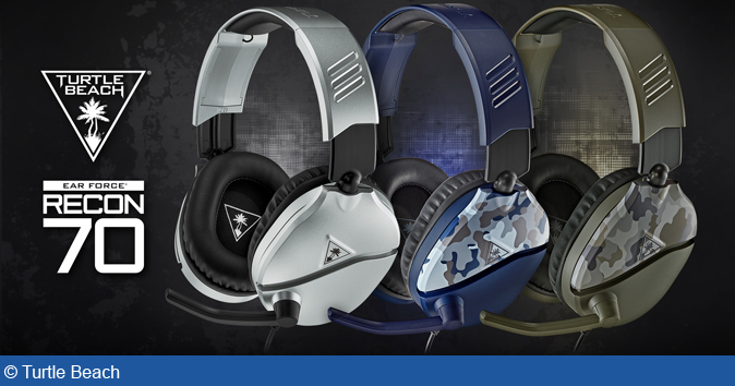 TURTLE BEACH’S BEST-SELLING RECON 70 GAMING HEADSET NOW AVAILABLE IN SILVER, GREEN CAMO, AND BLUE CAMO