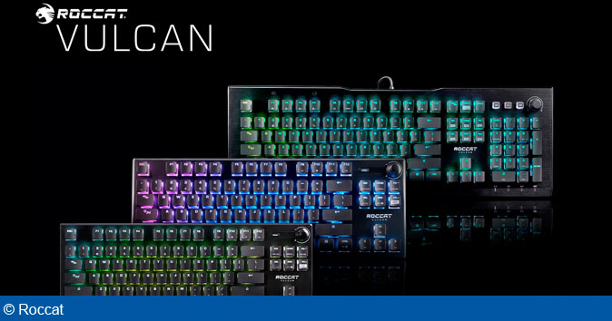 ROCCAT afslører i dag det helt nye Titan Optical Switch keyboard, samt tre nye overraskelser til den prisvindende Vulcan keyboard-serie.