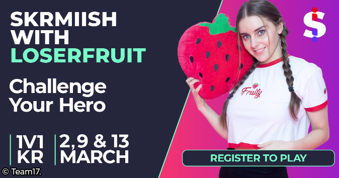 Fortnite streaming sensation, Loserfruit, joins Skrmiish for a jam packed March!