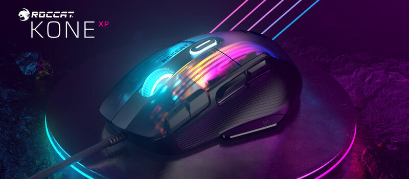 ROCCAT’S Helt nye Kone XP forfiner mærkets fan-favorit ergonomisk musedesign med topspecifikationer og fantastisk 3D RGB-belysning