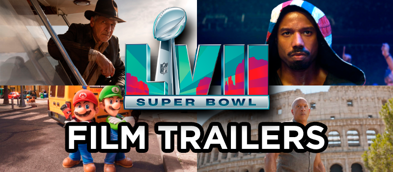 Nyeste film trailers fra nattens Super Bowl LVII